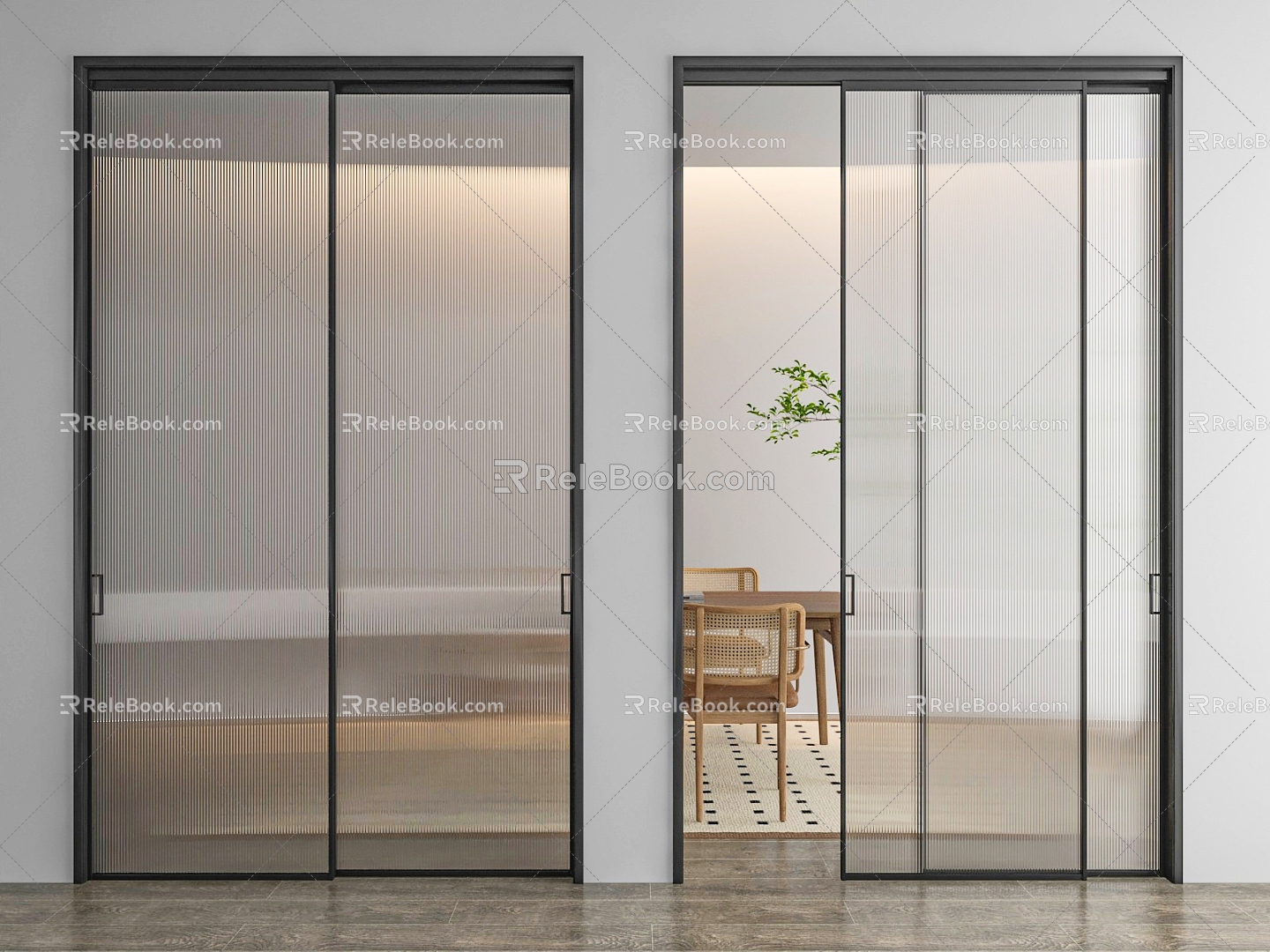 Changhong glass sliding door 3d model