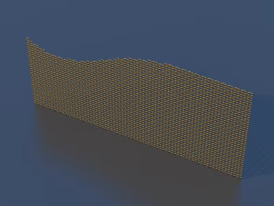 Curved Brown Mesh Woven Design Household Item For Kitchen Table Mat 3d model