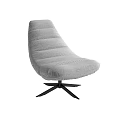 Gray Striped Leisure Accent Chair With Black Star Base Modern Comfort Design