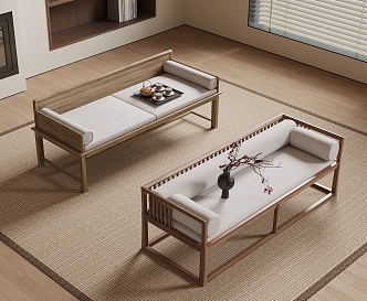 New Chinese Luohan Bed Luohan Collapse 3d model