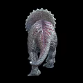 Vibrant Triceratops Dinosaur Model Featuring Detailed Skin And Red Frill