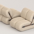 Leather Lazy Sofa 3d model