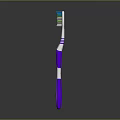 Purple And White Manual Toothbrush With Soft Bristles For Daily Oral Care
