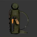 Green Tactical Backpack With Durable Material Adjustable Straps And Utility Pouch 3d model
