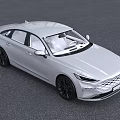 Silver Modern Sedan With Sleek Body Lines Black Wheels And Stylish Front Grille
