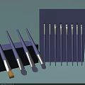 Elegant Purple Makeup Brushes With Modern Design Different Sizes For Cosmetics