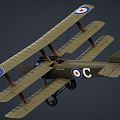 Modern fighter triplane 3d model