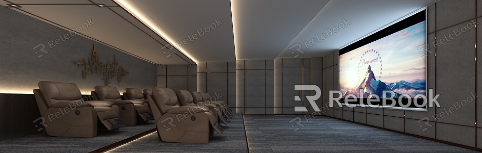 Modern AV Room Home Theater model