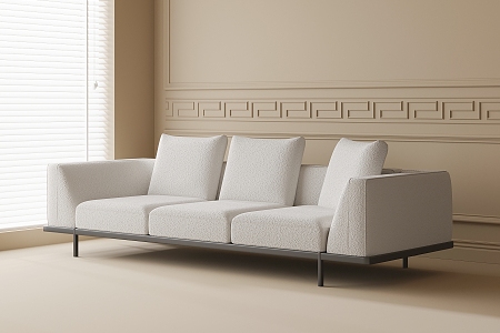 Modern Multiplayer Sofa Three-Seat Sofa 3d model