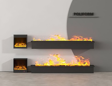 Modern Fireplace Electronic Fireplace Stove 3d model