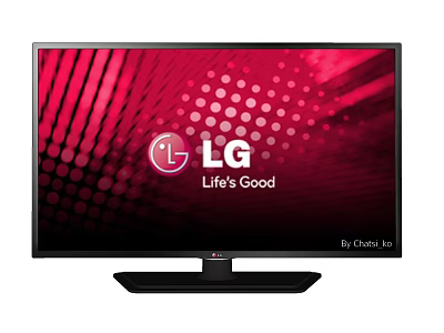 LG Smart LED Television With Vibrant Red Display Screen And Sleek Black Design 3d model