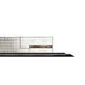 Modern Feature Wall Design With Perforated Metal Panel And Black White Linear Pattern 3d model
