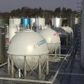 Industrial Storage Tanks Featuring Various Sizes Different Colors And Cylindrical Spherical Shapes 3d model