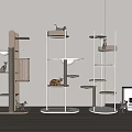 Modern cat climbing frame 3d model