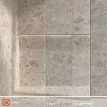 Gray Marble Wall Tile Components With Natural Texture And Modern Design 3d model