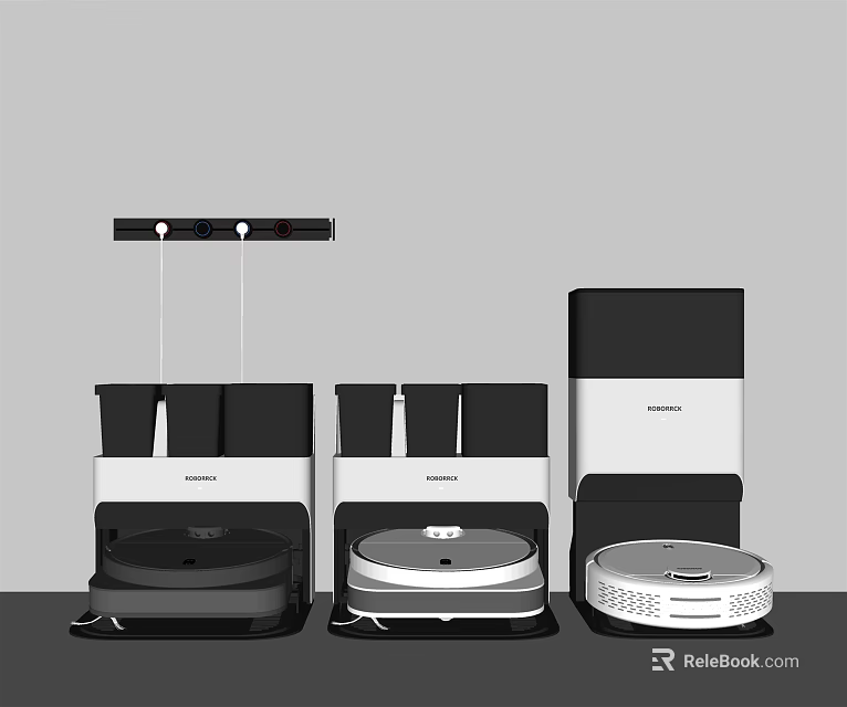 Ecovacs Robotic Vacuum Cleaners Various Models For Home Daily Cleaning Appliances 3d model 