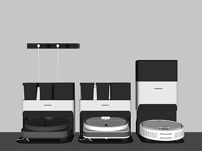 Ecovacs Robotic Vacuum Cleaners Various Models For Home Daily Cleaning Appliances 3d model
