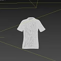 Modern Mesh Texture T shirt Design With 3D Short Sleeve Geometric Pattern Style 3d model
