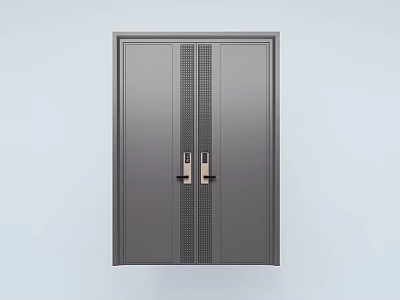 Modern security door villa door double door gate door 3d model