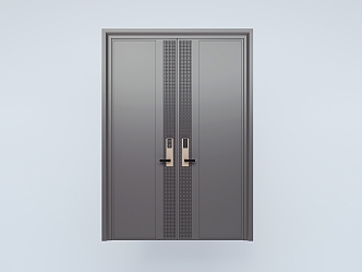 Modern security door villa door double door gate door 3d model