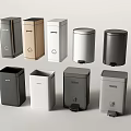 Modern Trash Bins With Different Colors And Foot Pedal Designs For Home Use