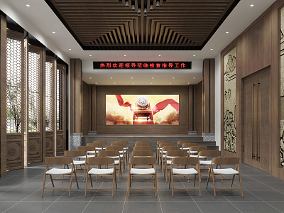 New Chinese-style Conference Room Lecture Hall model