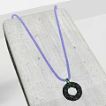 Elegant Modern Minimalist Silver Necklace With Circular Pendant On Stone Tray