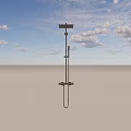Modern Wall Mounted Shower Faucet With Handheld Sprayer And Sleek Design