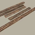Rustic Wooden Stone Planks With Natural Textured Surface And Long Strip Design