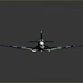 Space Themed Aircraft Model With Teal Green Body And Red Blue Emblems Design