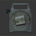 Vintage Gray Switch Panel With Handle And Worn Out Socket Design