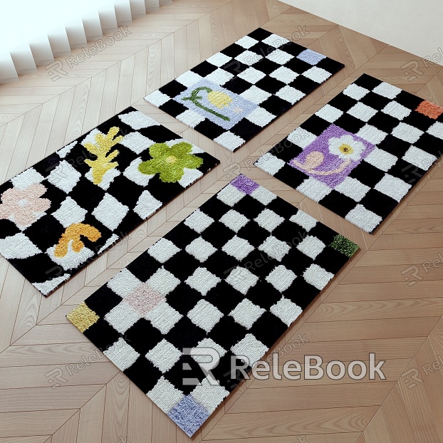 Children's room cartoon carpet combination model