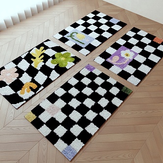 Children's room cartoon carpet combination 3d model