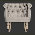 Modern Beige Tufted Sofa and Coffee Table Set with Wooden Legs and Upholstered Design