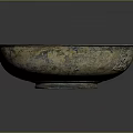 Vintage Bronze Decorative Bowl Furniture Accessory With Carved Animal Design And Sturdy Base