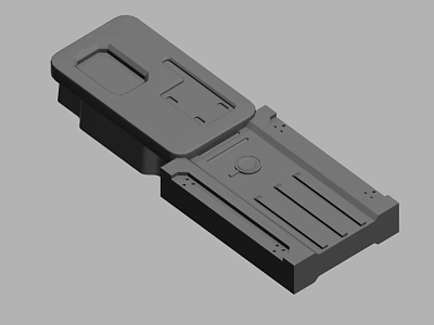 3D Modeled Mechanical Component With Grooves Holes And Flat Surface Design 3d model