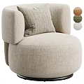 Beige Single Seater Sofa with Armrest and Striped Cushion and Multiple Color Options