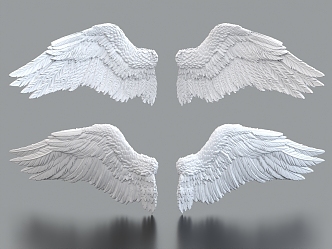 Angel Wings Bird Wings Feather Wings 3d model