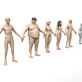 Low Polygon Base Mesh Quadrilateral and Game Ready Man Woman Low Poly 3d model