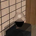 Table lamp table lamp side 3d model