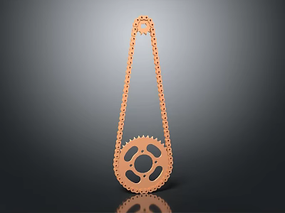 Industrial Hardware Tools Chain And Gear Metal Components With Durable Build 3d model