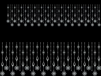 Stylish Hanging Decorative Lights With Snowflake Shapes And Beaded Strings For Home Interior Decor 3d model