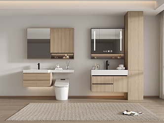 Wash table bathroom cabinet 3d model