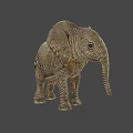 Game Movie Character Adorable Small Elephant Plush Figure With Detailed Texture