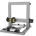3D Printer With Metal Frame Print Head And Build Platform Design