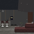 modern video room 3d model