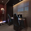 Modern Internet Cafe Interior With Comfortable Gaming Chairs And High Speed Computers