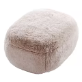 Fluffy Faux Fur Ottoman With Soft Surface And Multiple Color Options For Living Room