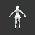 Game Movie Character With Short Black Hair White Dress Arm Tattoos White Socks And Shoes