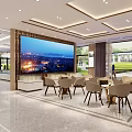 Modern Luxury Real Estate Sales Office With Property Sand Table And Elegant Reception Area